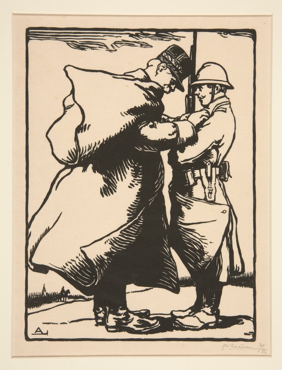 Le G?n?ral Joffre d?core (General Joffre Decorates), fra La Guerre de 1914, første serie, nr. 12 af Auguste Lepere