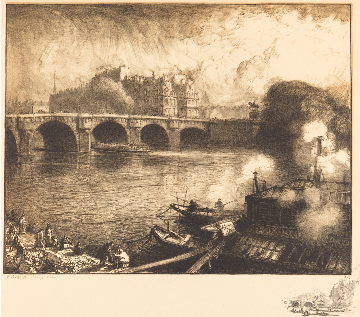 Pont Neuf, 1913. af Auguste Lepere