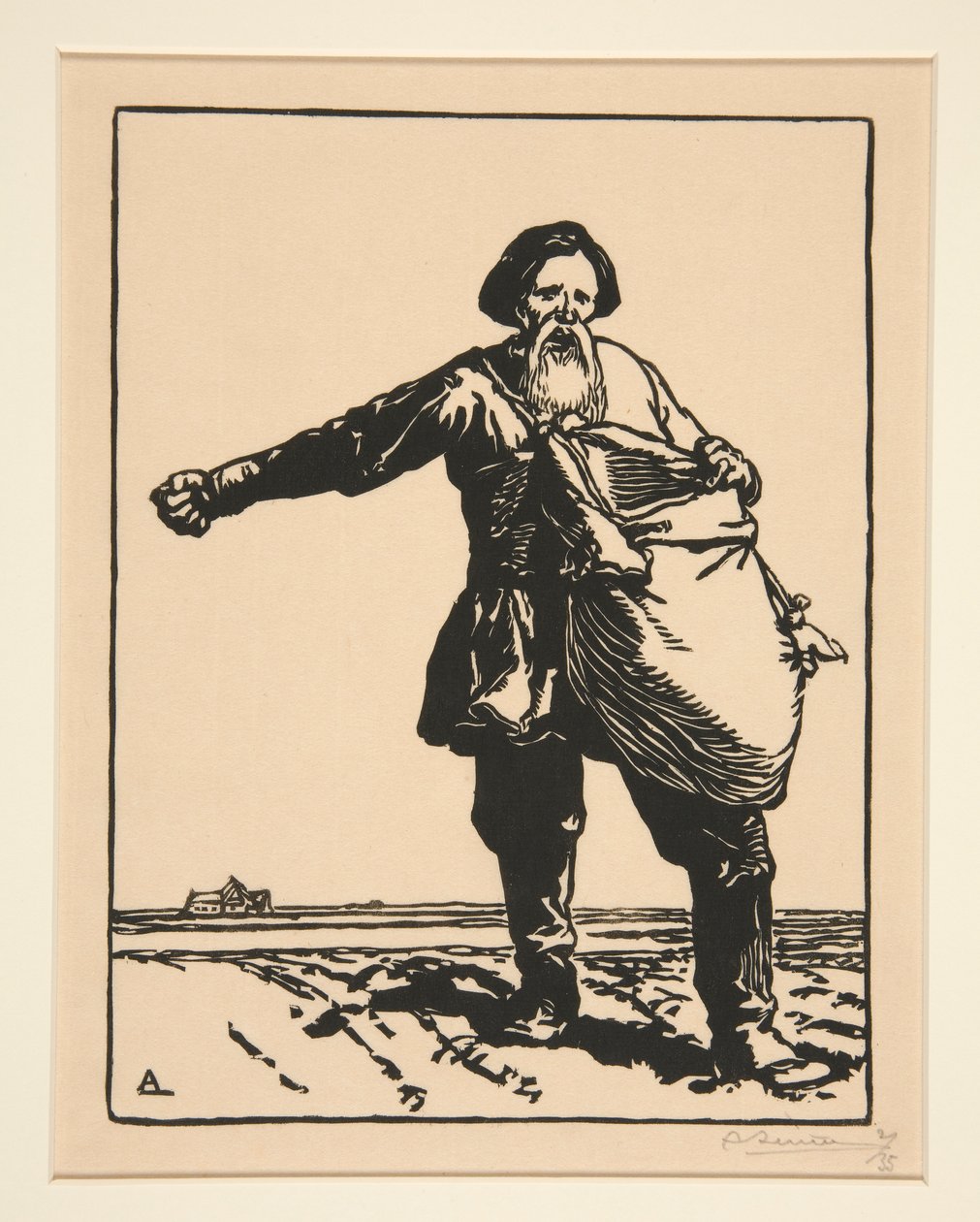 Den russiske bonde, fra krigen i 1914, første serie, nr. 2 af Auguste Lepere
