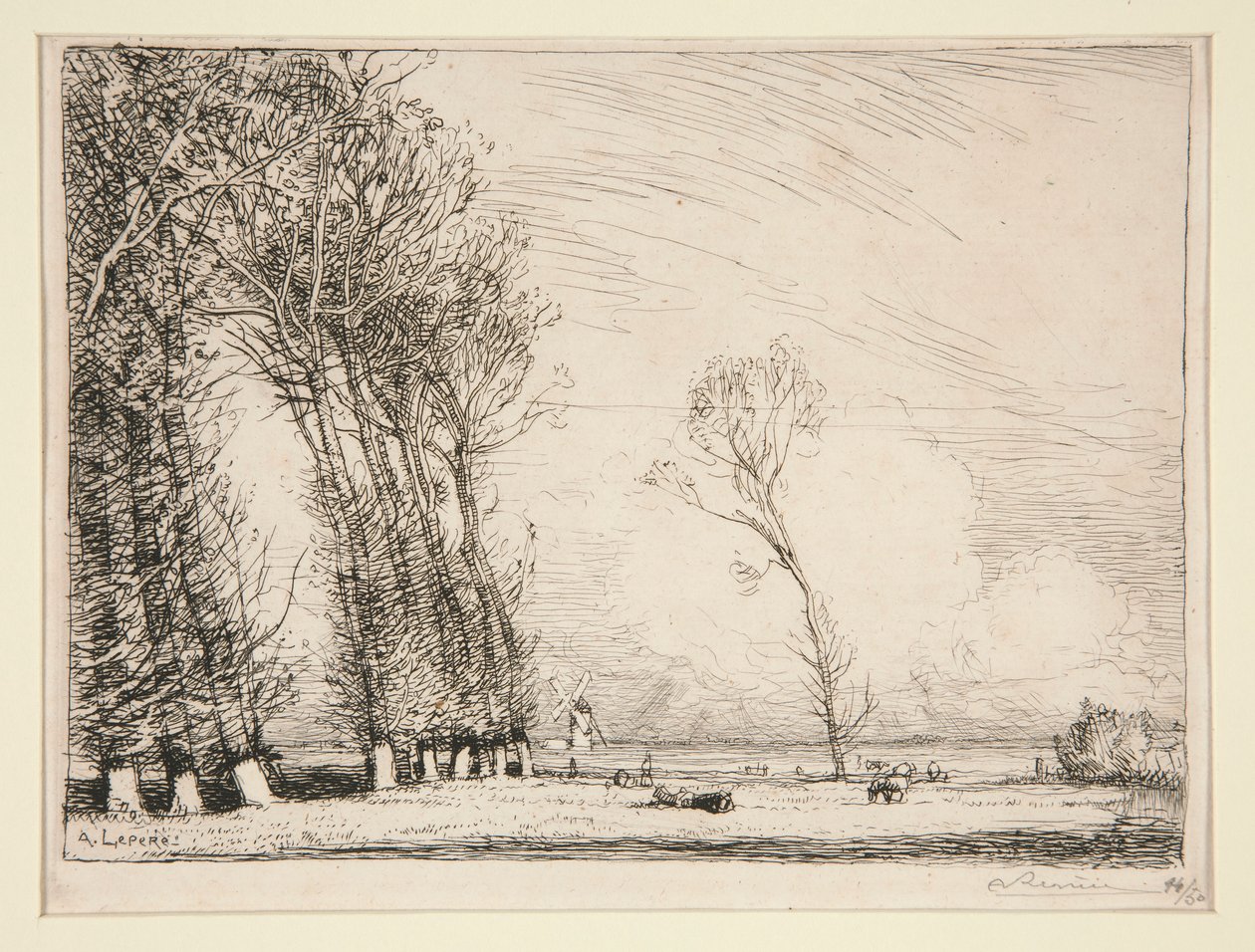 Gardin af poppel (Vendee) af Auguste Lepere