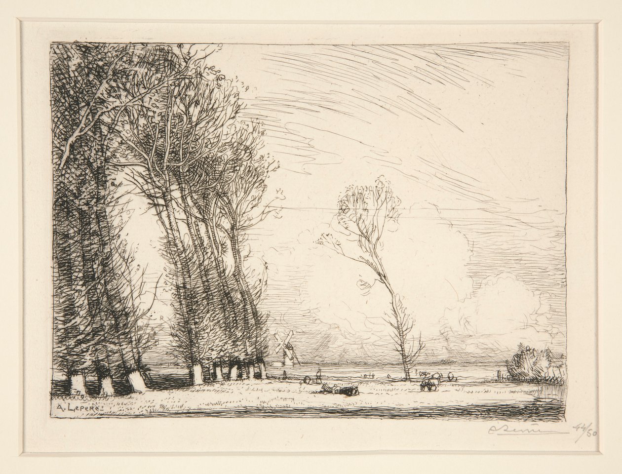 Gardin af poppel (Vendee) af Auguste Lepere