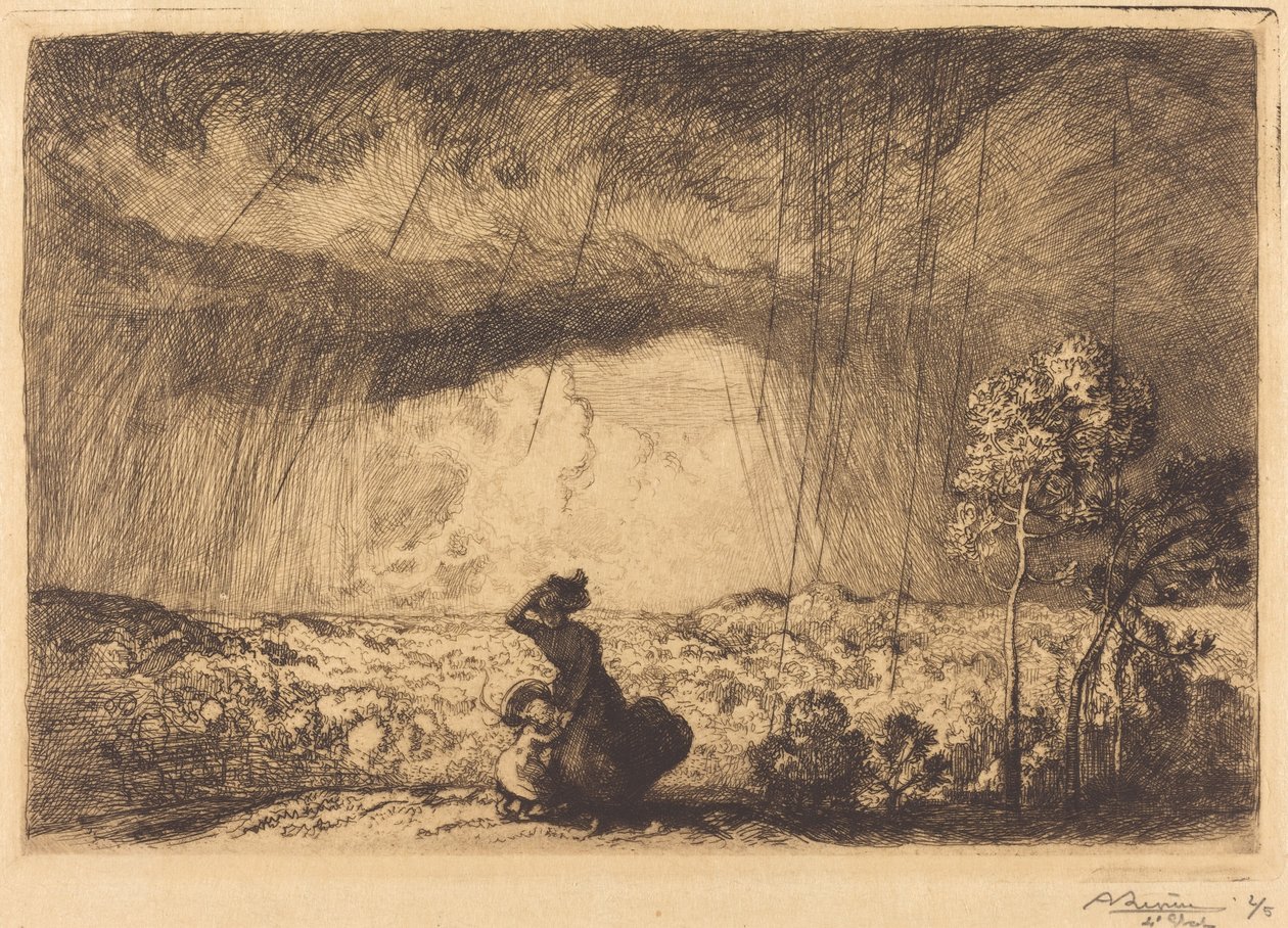 Storm on the Dune, Vendee af Auguste Lepere