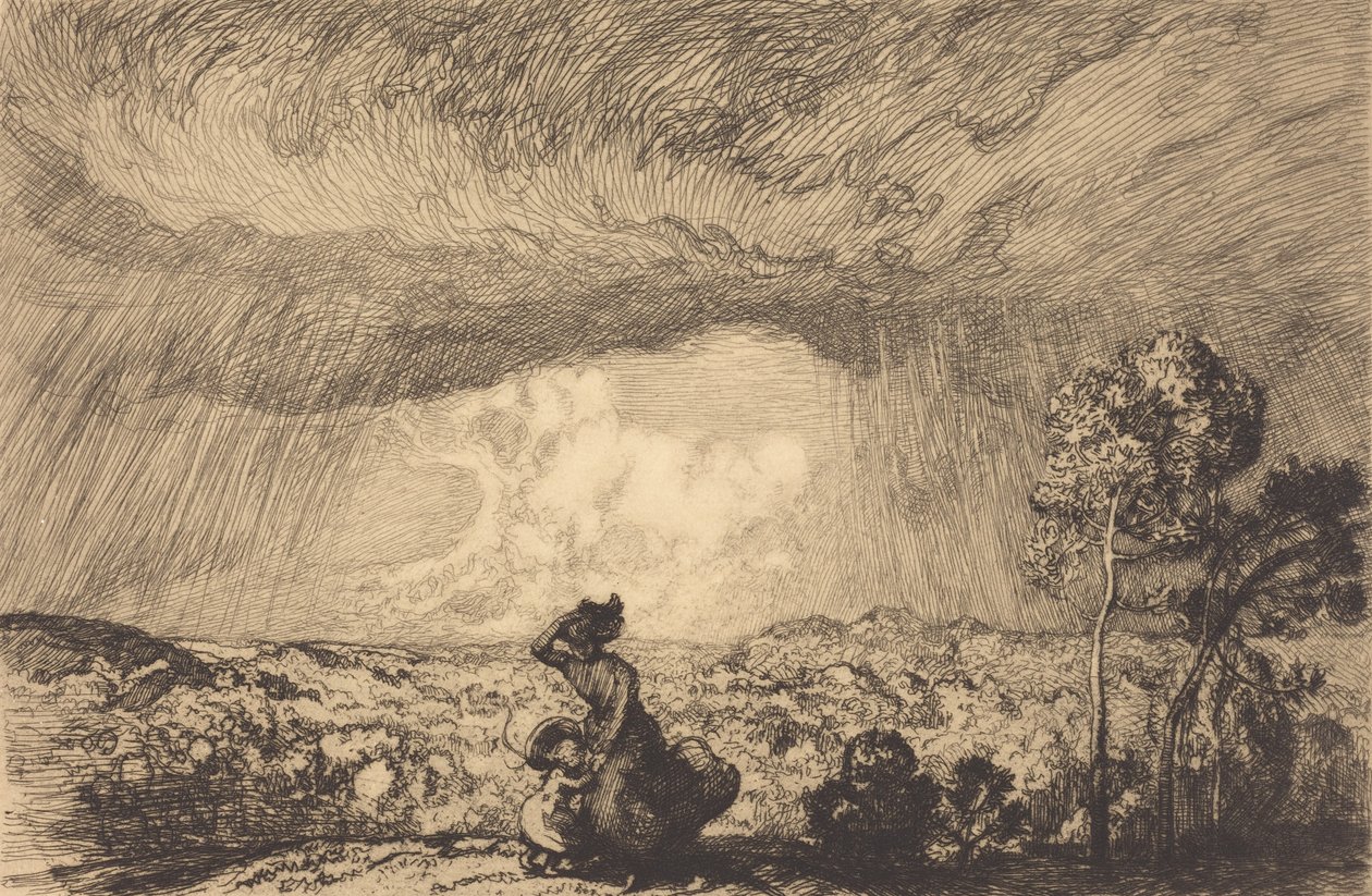 Storm on the Dune, Vendee Storm on the Dune, Vendee. af Auguste Lepere
