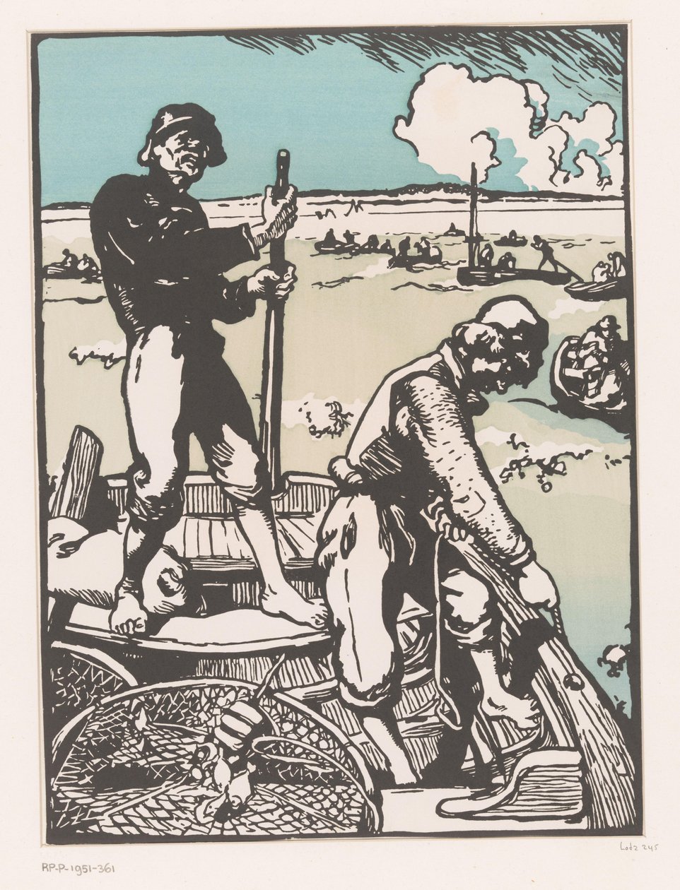 Twee skruer Rejefiskere af Auguste Lepere
