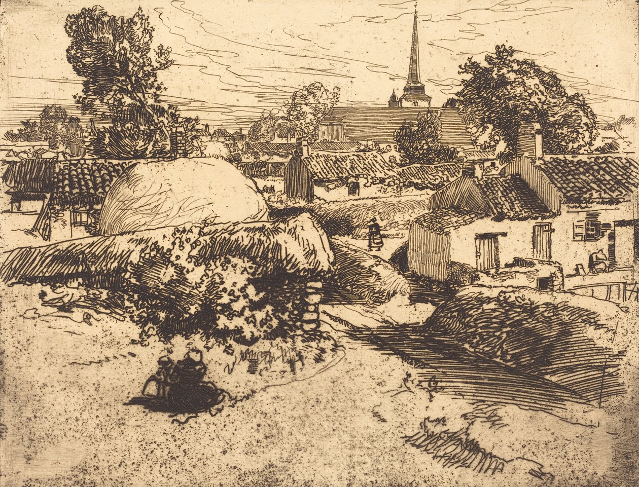 Udsigt over St.-Jean-de-Mont, Vendee Udsigt over St.-Jean-de-Mont, Vendee, 1892. af Auguste Lepere