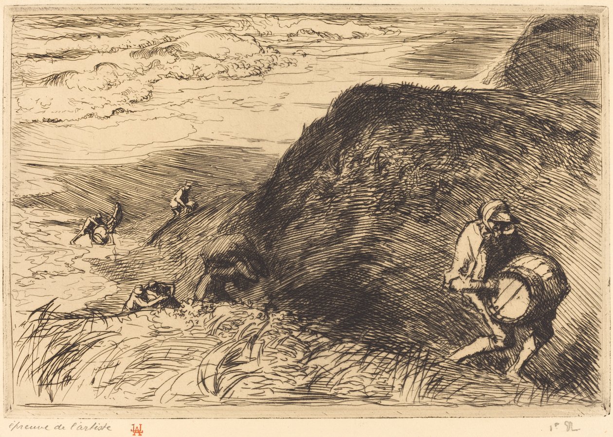 Wreckers, Saint-Jean-de-Monts (Vrakplyndrer, Saint-Jean-de-Monts) af Auguste Lepere