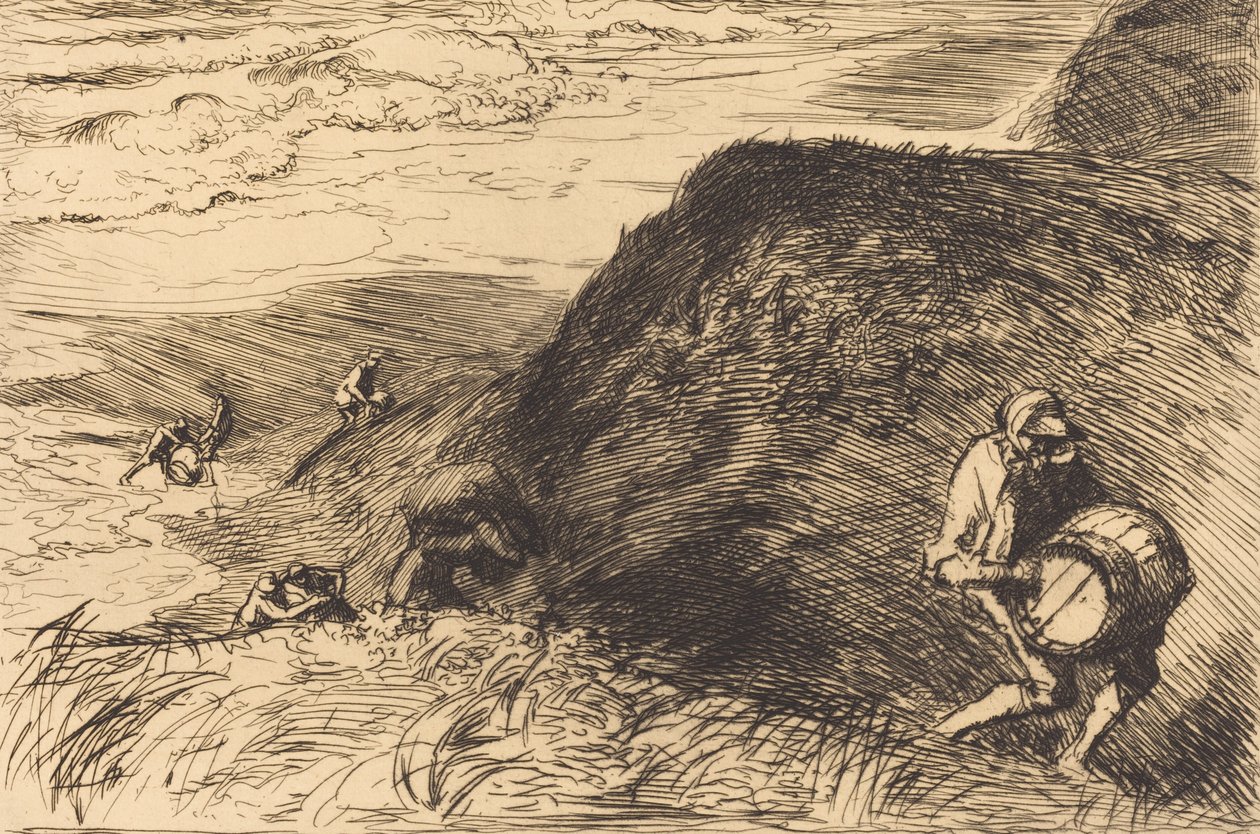 Wreckers, Saint-Jean-de-Monts Skibsvragplyndringer, Saint-Jean-de-Monts, 1915. af Auguste Lepere