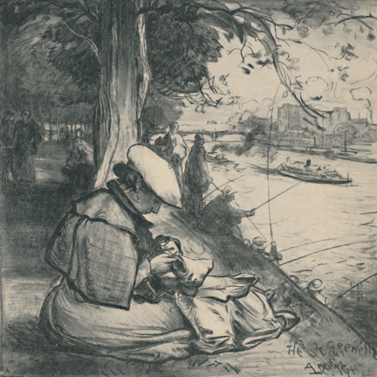 Svaneøen, c1898, 1919 af Auguste Louis Lepère