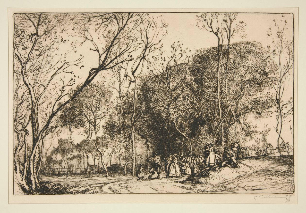 ?t? de la Saint-Martin, la noce qui passe (Sommer i Saint-Martin, de tidligere bryllupper) af Auguste Lepere