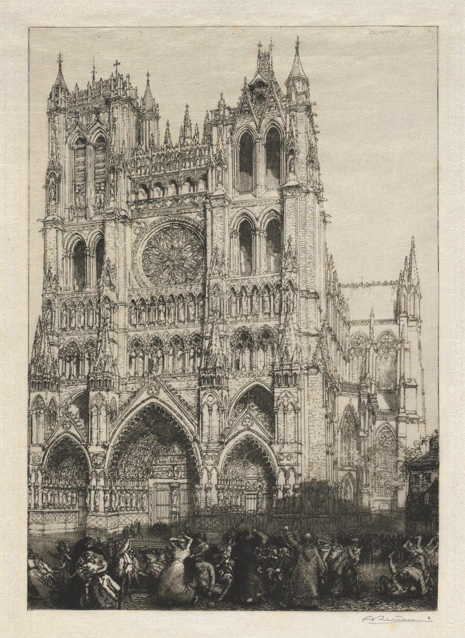 Amiens-katedralen, inventardag af Auguste Louis Lepère