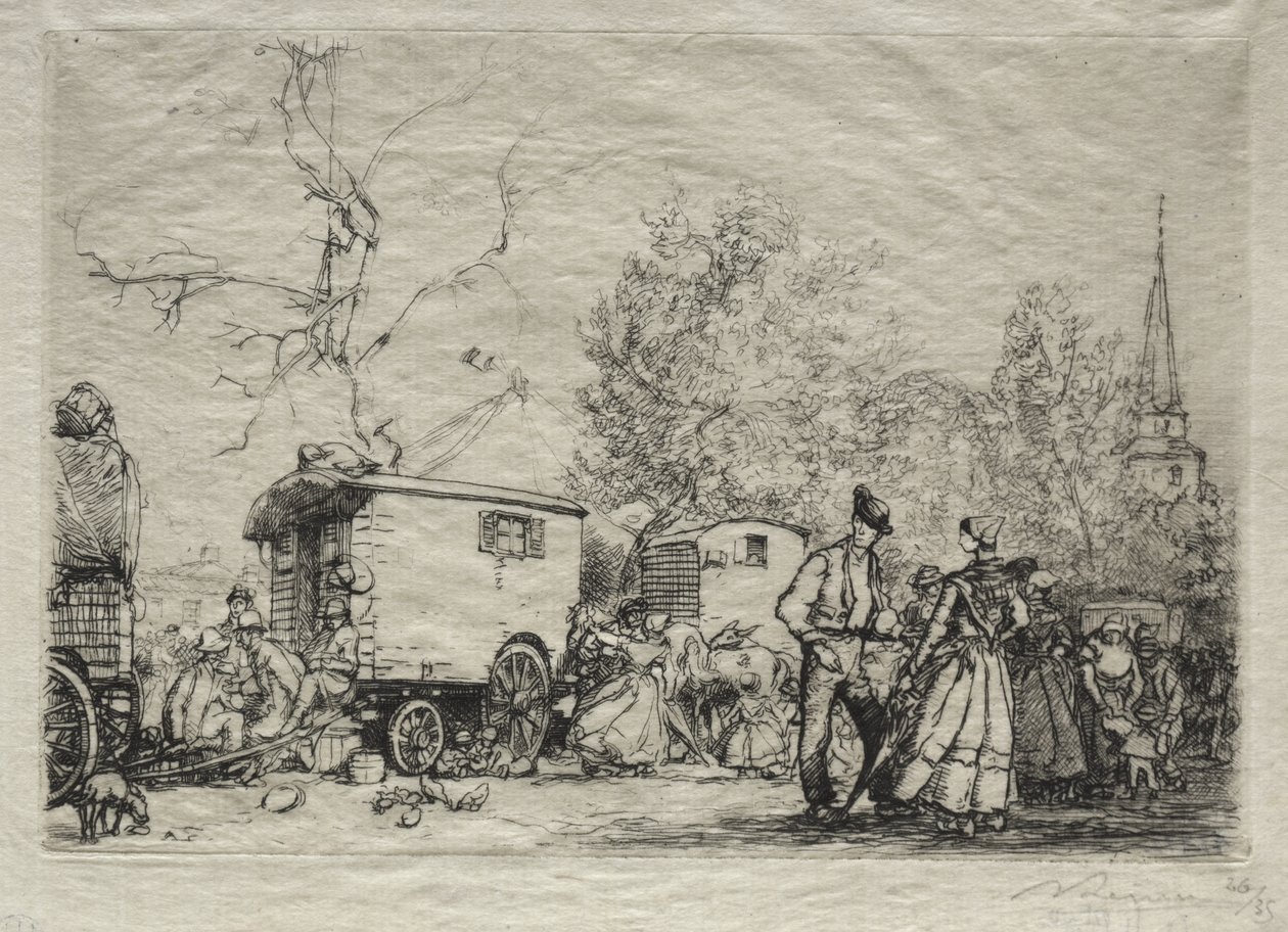 På messen St. Jean de Mont af Auguste Louis Lepère