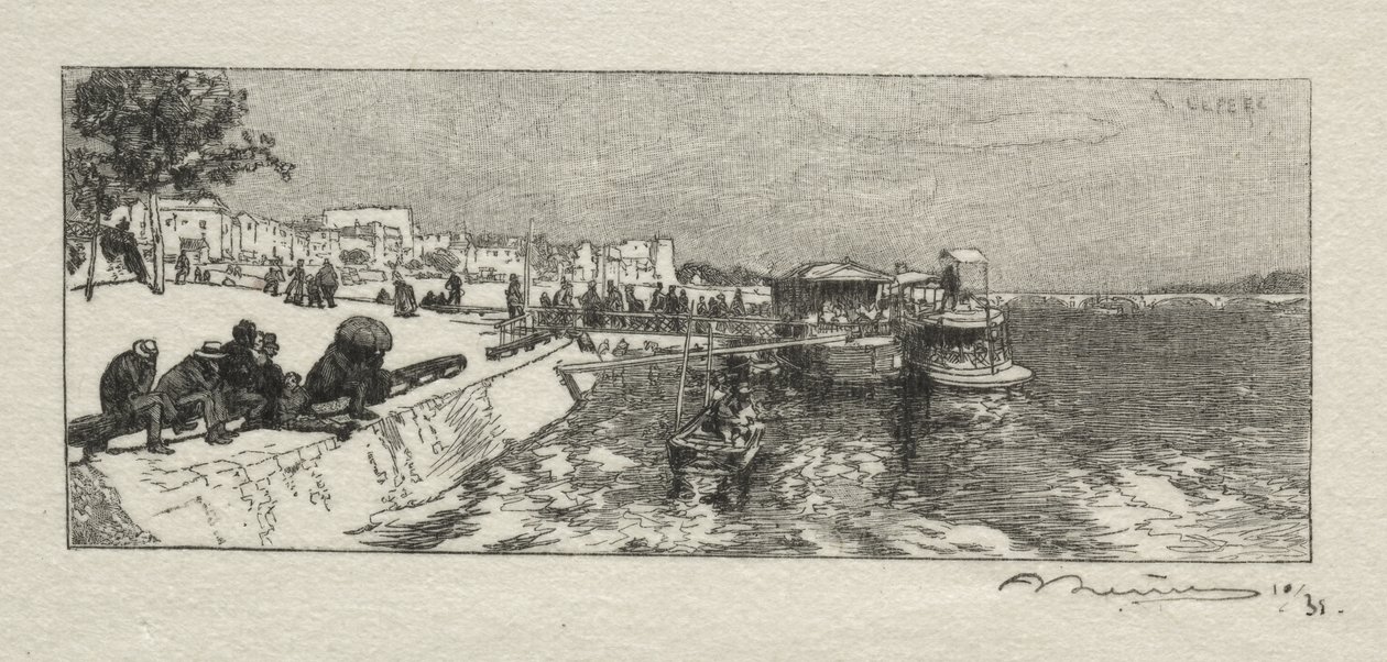 Mole ved Bercy af Auguste Louis Lepère