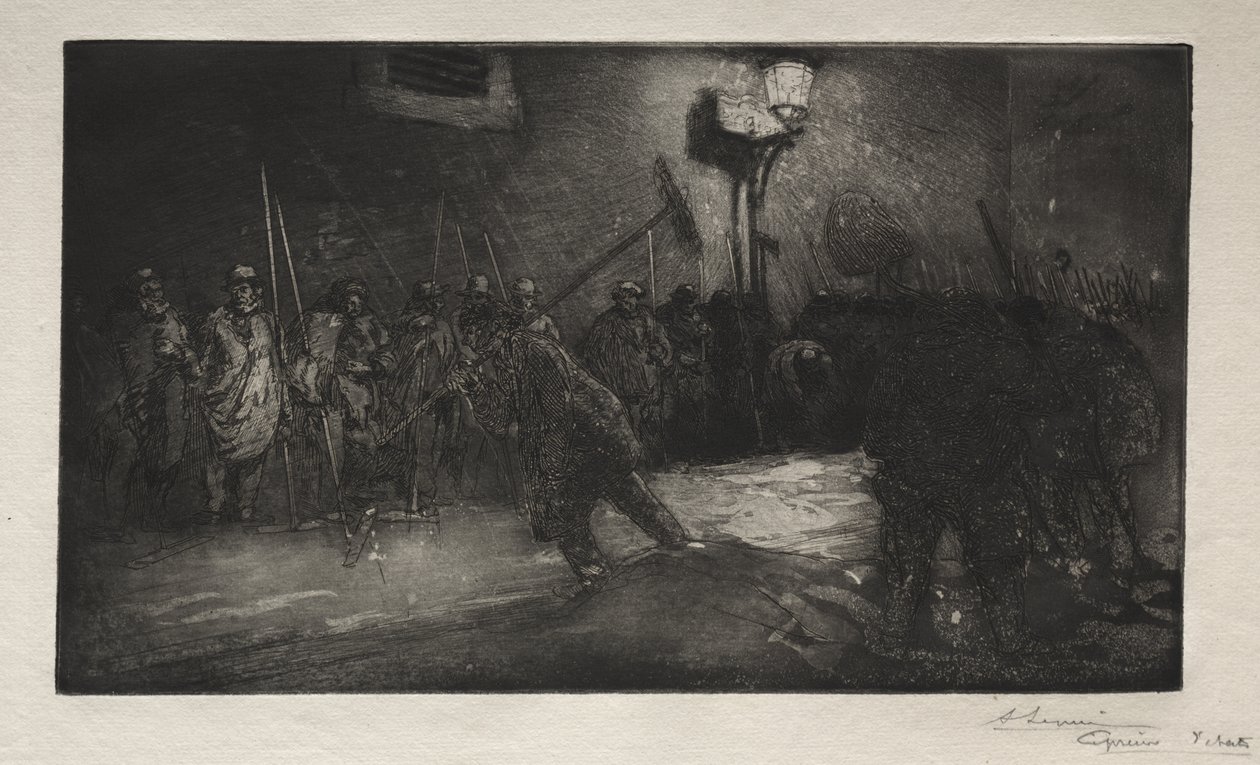 Call of the Night Sweepers af Auguste Louis Lepère