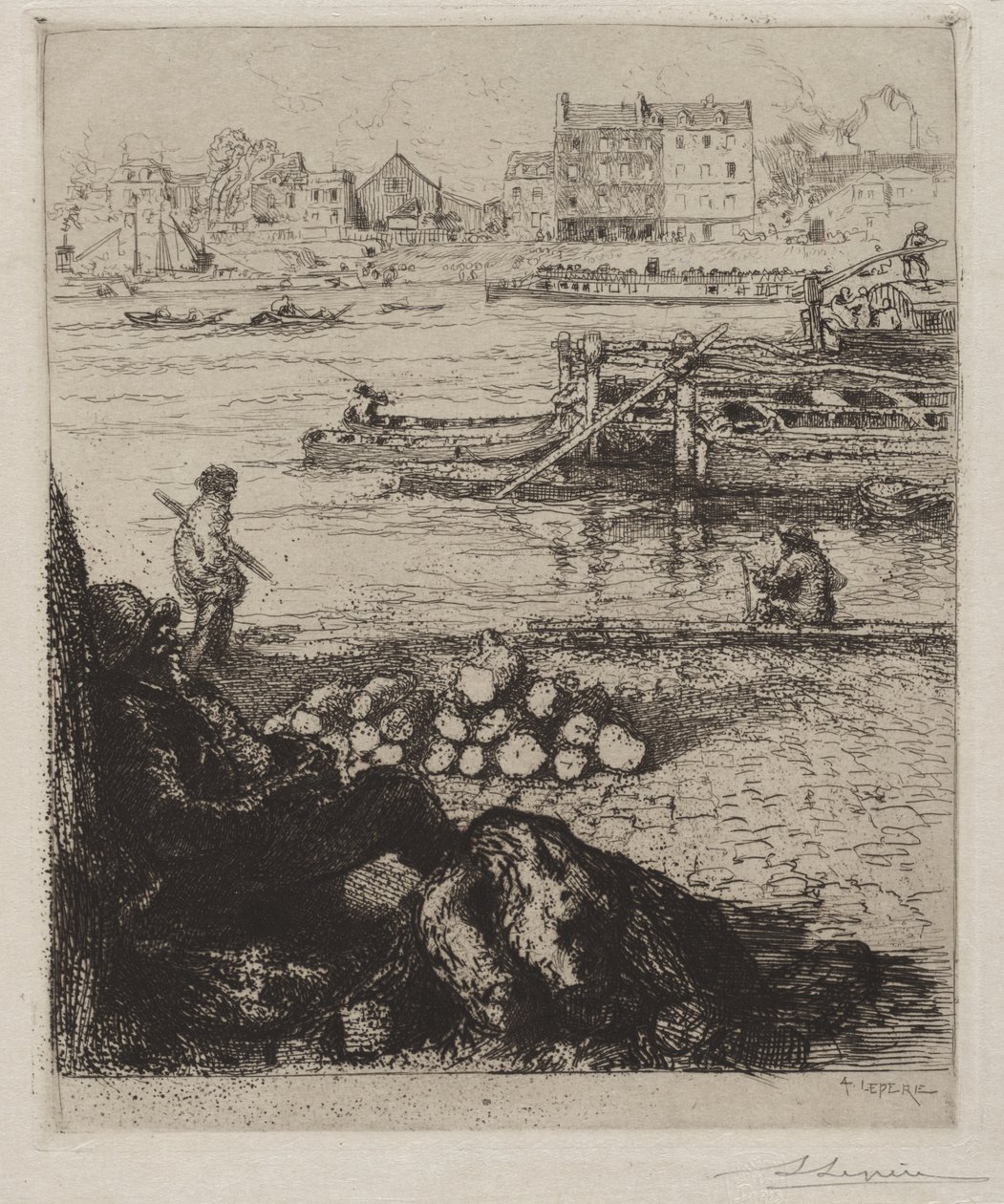 The Longshoreman: Quai de la Gare af Auguste Louis Lepère