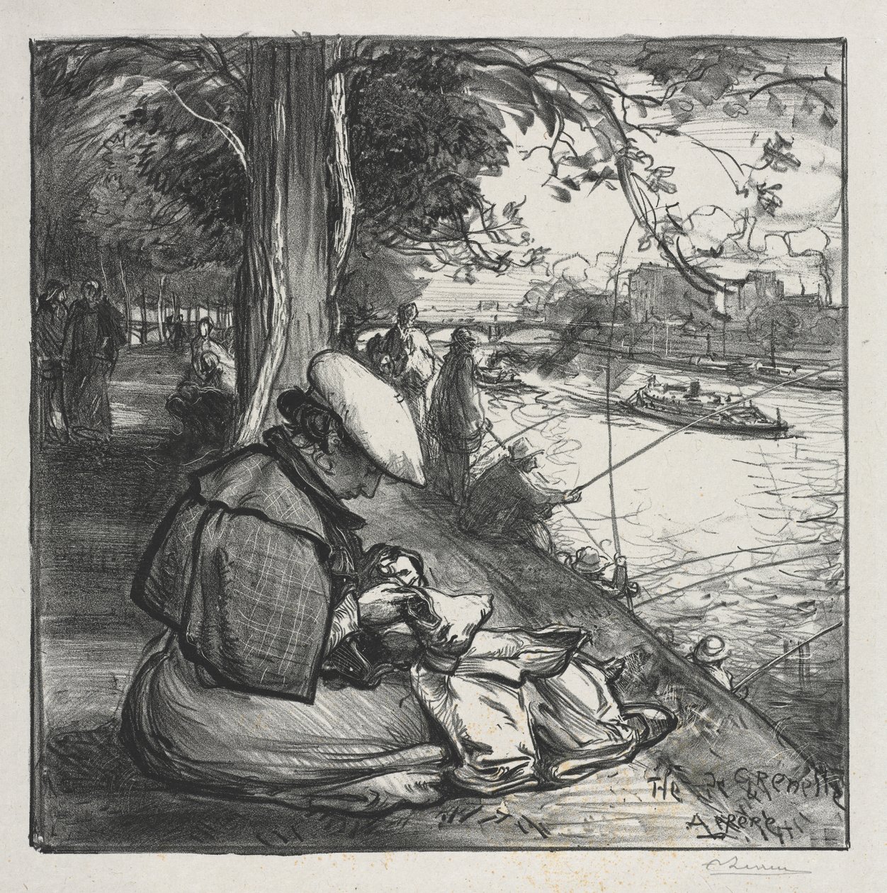 Grenelle Island af Auguste Louis Lepère