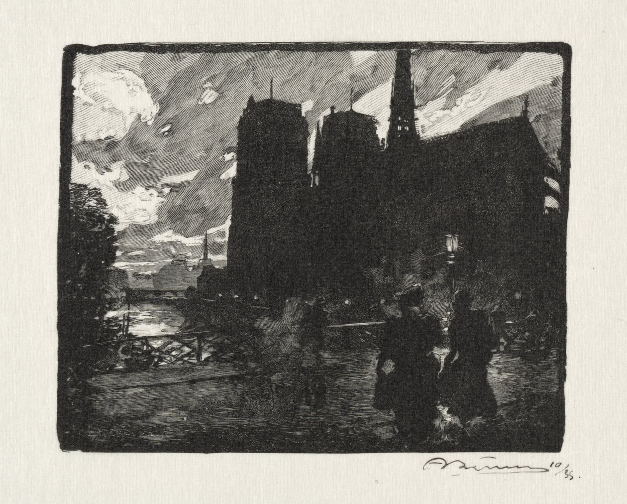 Notre Dame, Le Soir af Auguste Louis Lepère