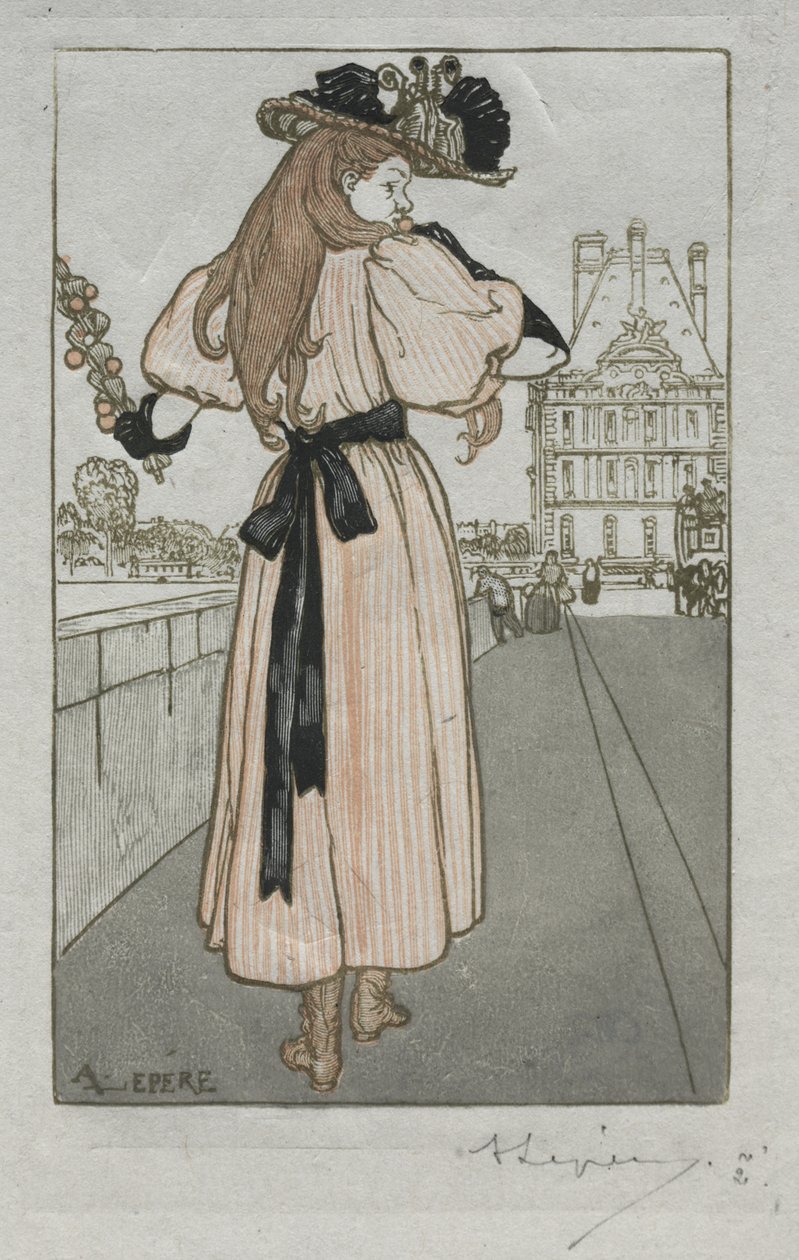 Paris Almanak, 1897: Forår af Auguste Louis Lepère