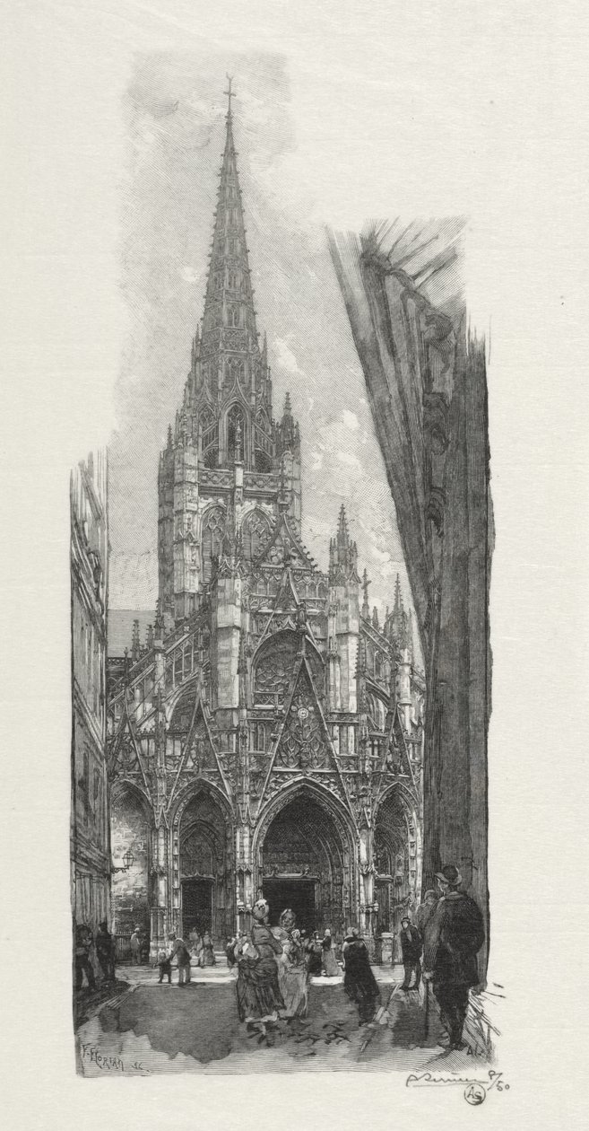 Illustreret Rouen: Church of Saint Maclon af Auguste Louis Lepère