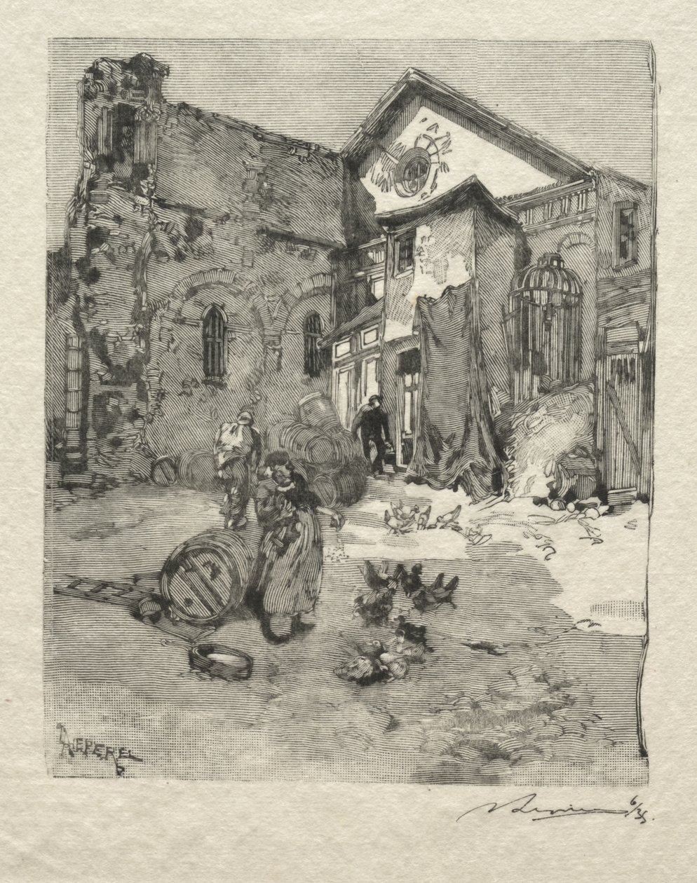 St. Julian den Fattige: Portalen af Auguste Louis Lepère
