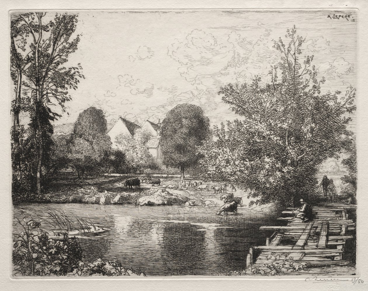 Den gamle gangbro af Auguste Louis Lepère