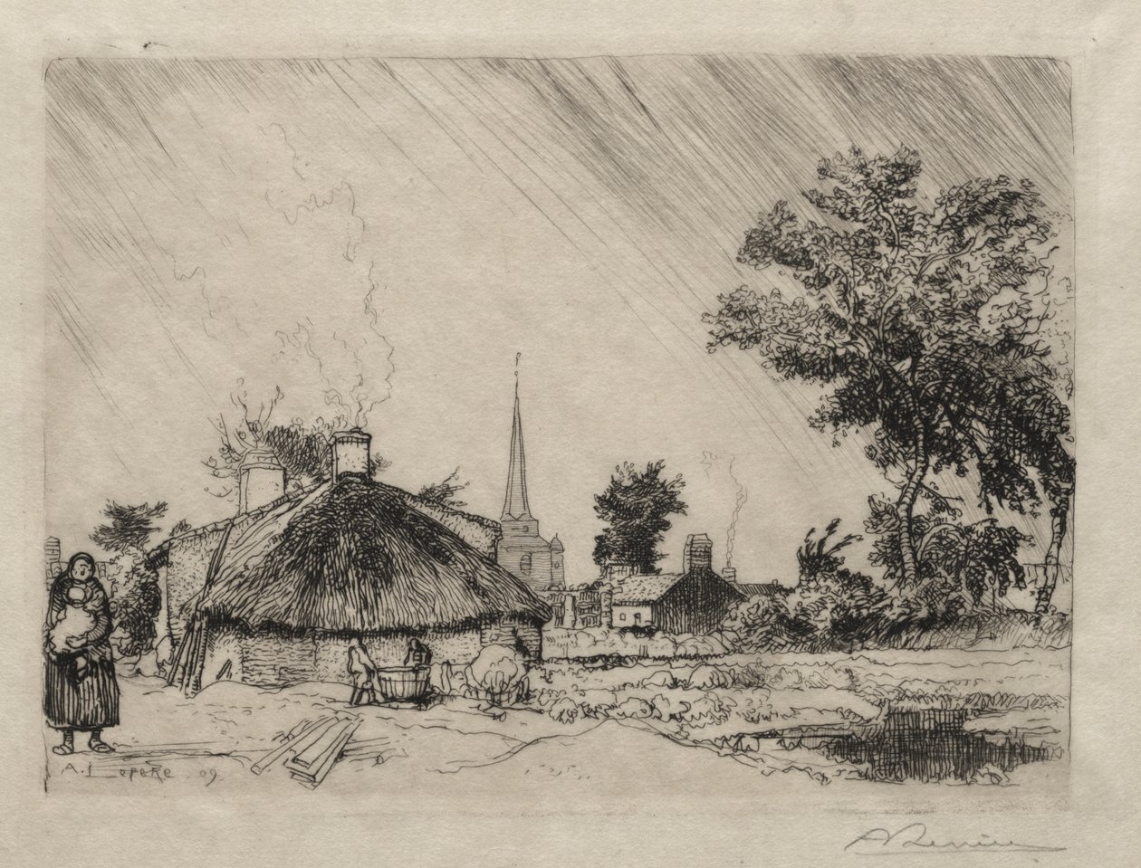 Brusebadet: St. Jean-de-Monte af Auguste Louis Lepère