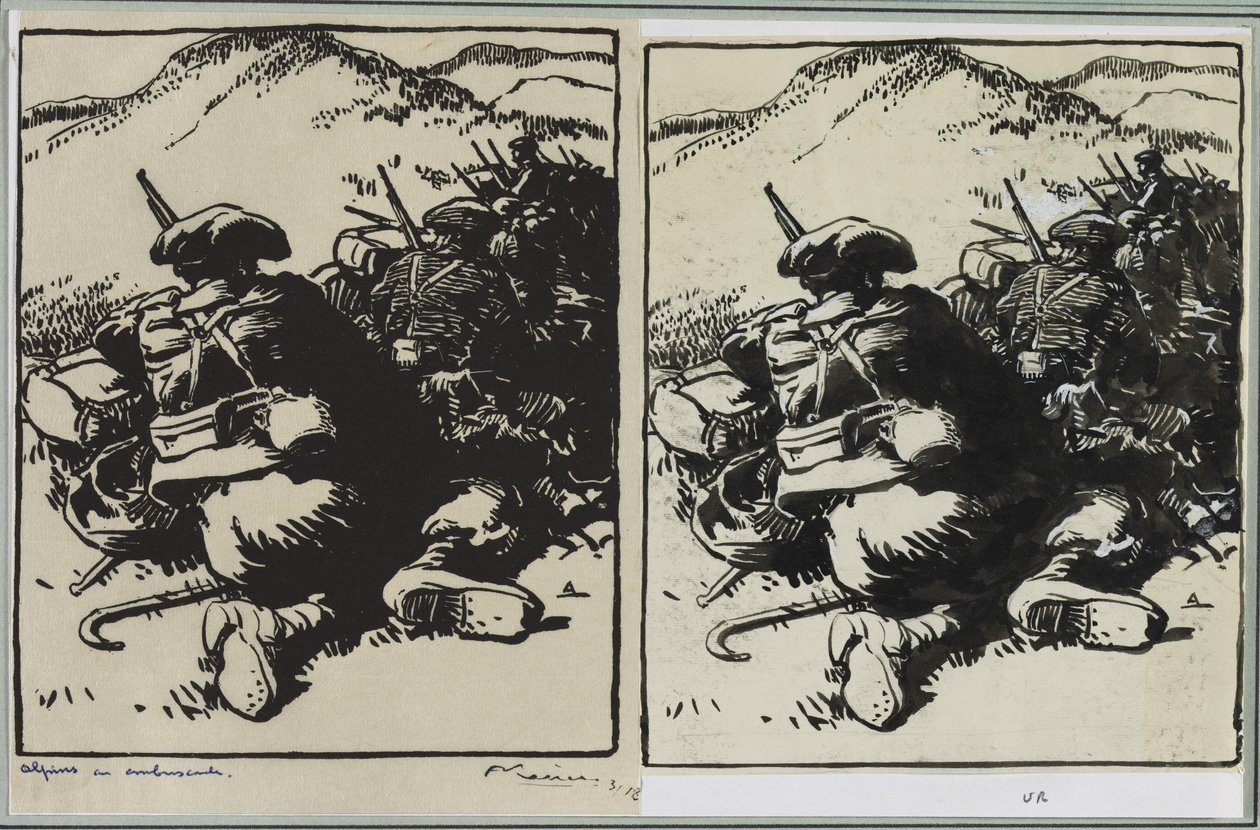 Alperne i baghold af Auguste Louis Lepère