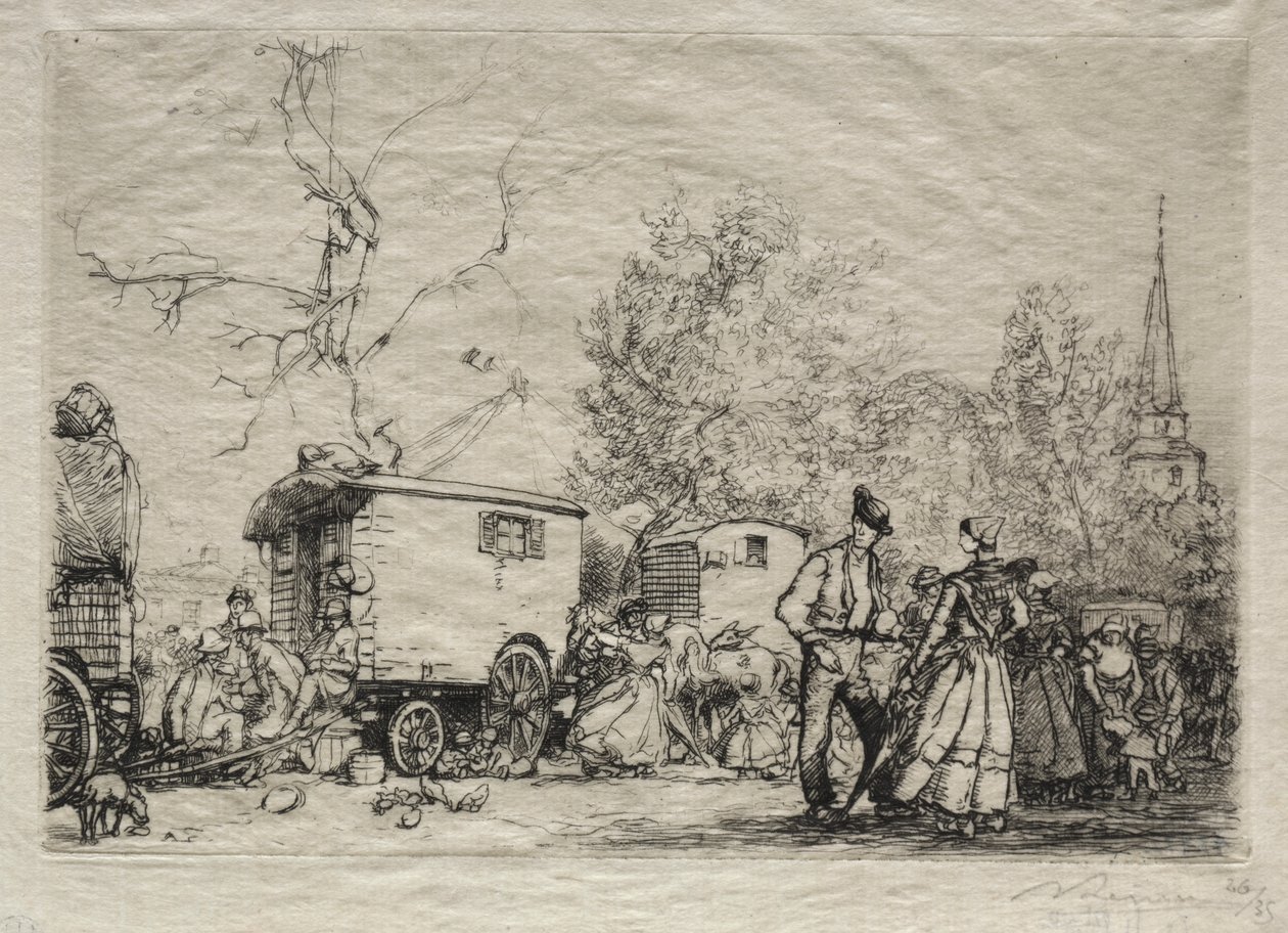 På messen St. Jean de Mont af Auguste Louis Lepère