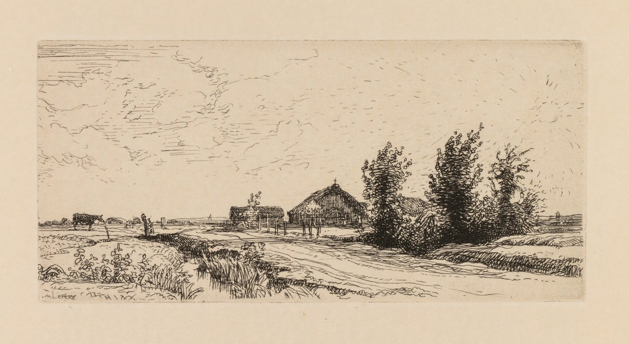 Auguste Lepère: Den lille kohyrde. af Auguste Louis Lepère