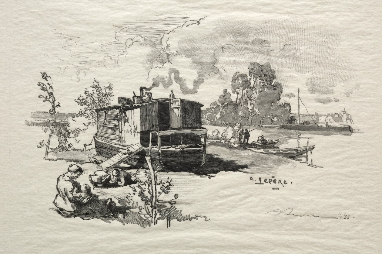Boligbåd. af Auguste Louis Lepère