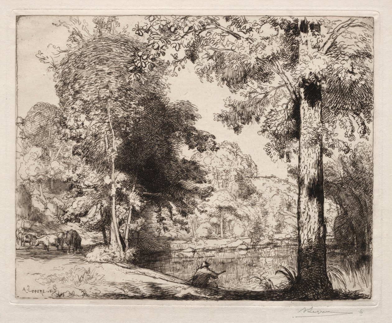 Livets kanter, 1908. af Auguste Louis Lepère