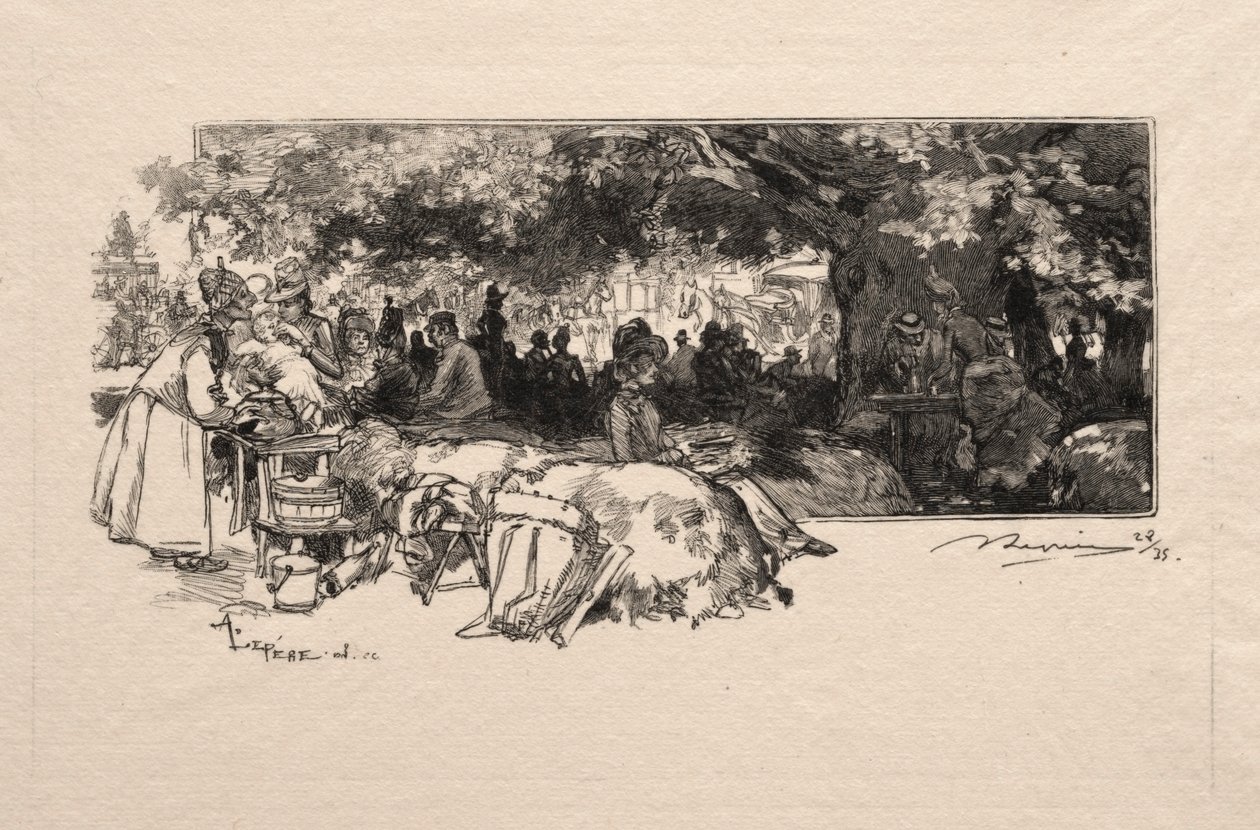 Mere Pichard kantine af Auguste Louis Lepère