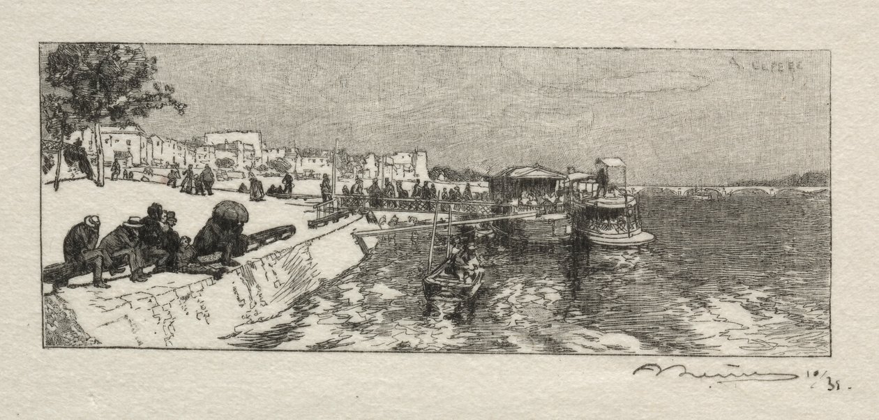 Mole ved Bercy af Auguste Louis Lepère