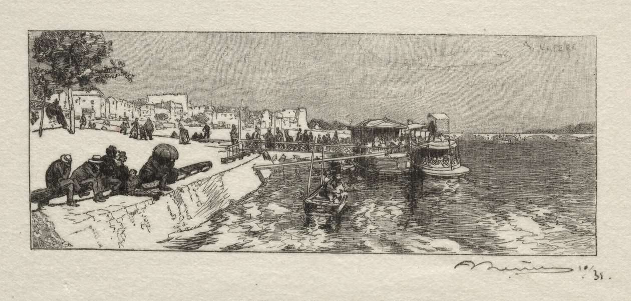 Mole ved Bercy. af Auguste Louis Lepère