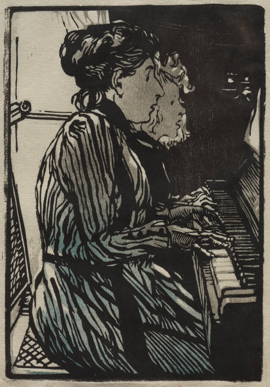 Studie med fire hænder, 1890. af Auguste Louis Lepère