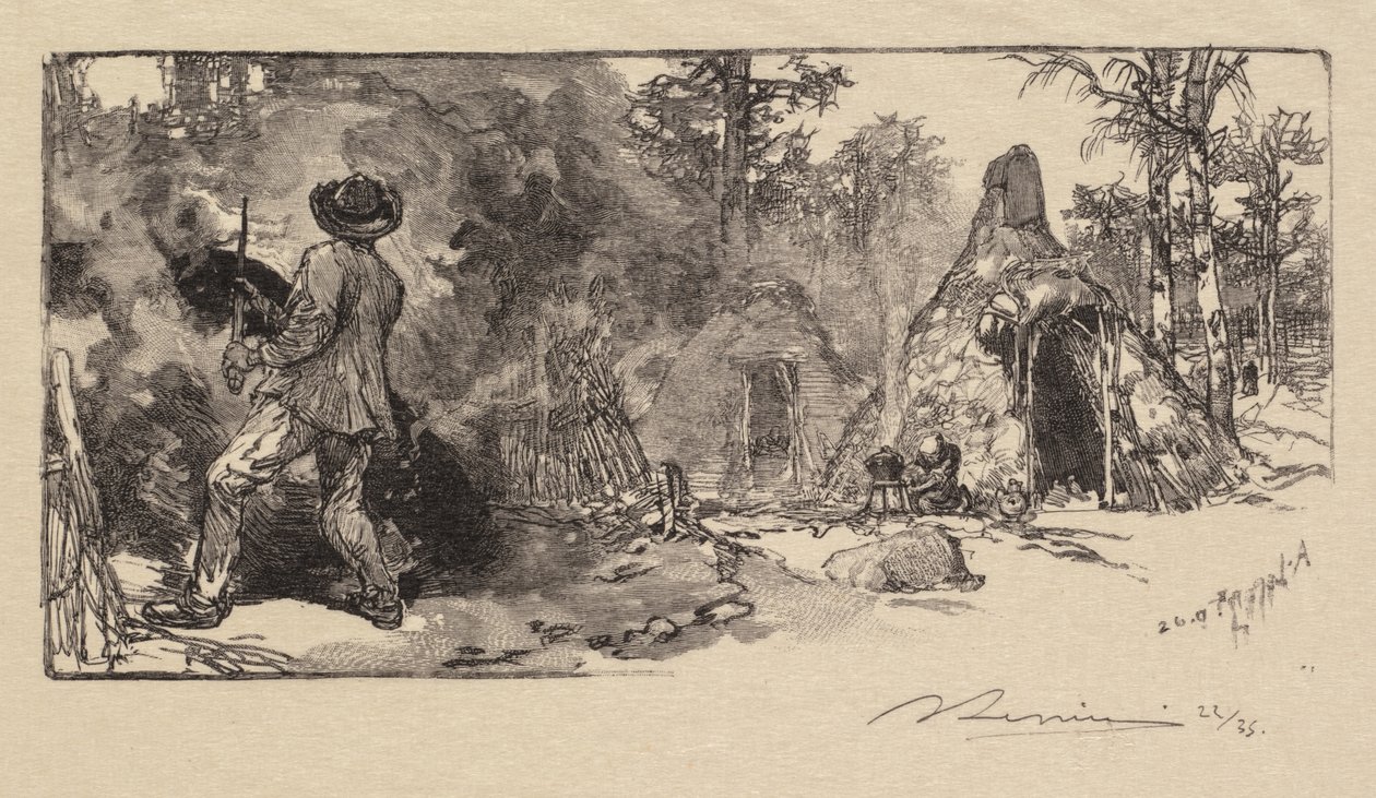 Fontainebleau Skov: Kulmænd af Auguste Louis Lepère