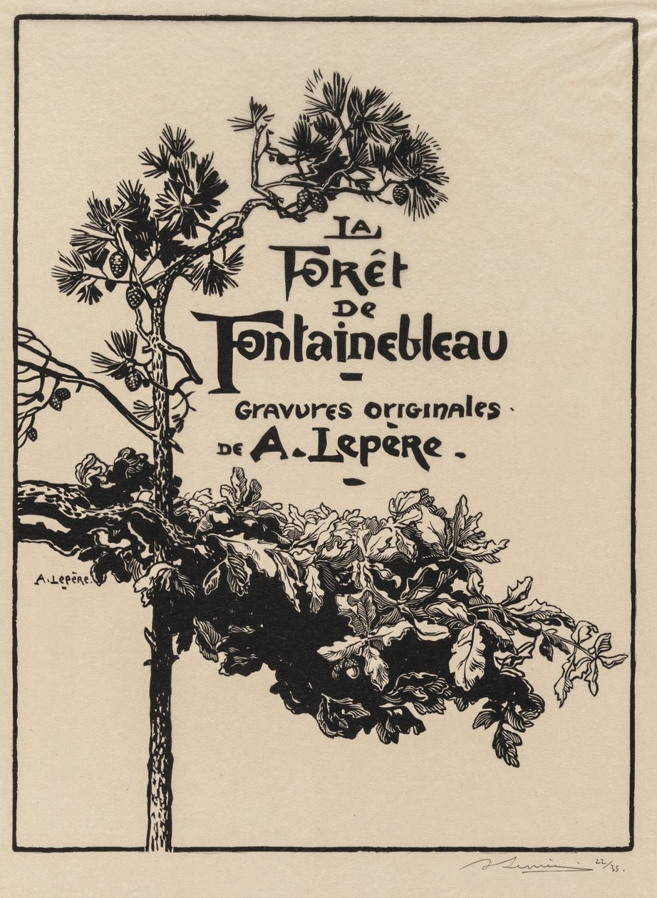 Fontainebleau Forest: Frontispice The Forest of Fontainebleau: Frontispice, 1908. af Auguste Louis Lepère