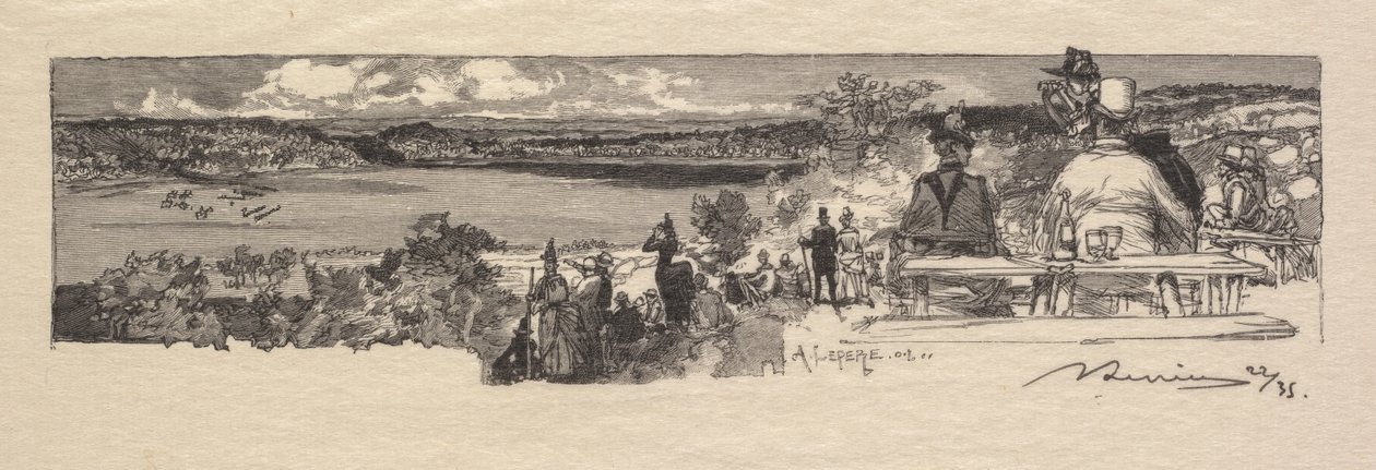 Fontainebleau Skov: Solledalen La Forêt de Fontainebleau: La Vallée de la Solle, 1890. af Auguste Louis Lepère