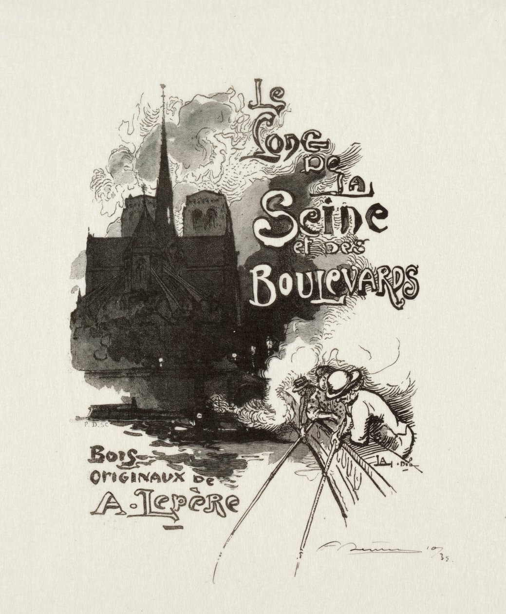 Frontispice: Langs Seinen og boulevarderne af Auguste Louis Lepère