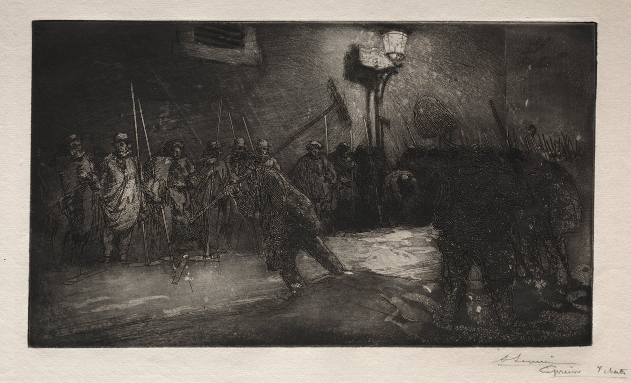 Call of the Night Sweepers af Auguste Louis Lepère