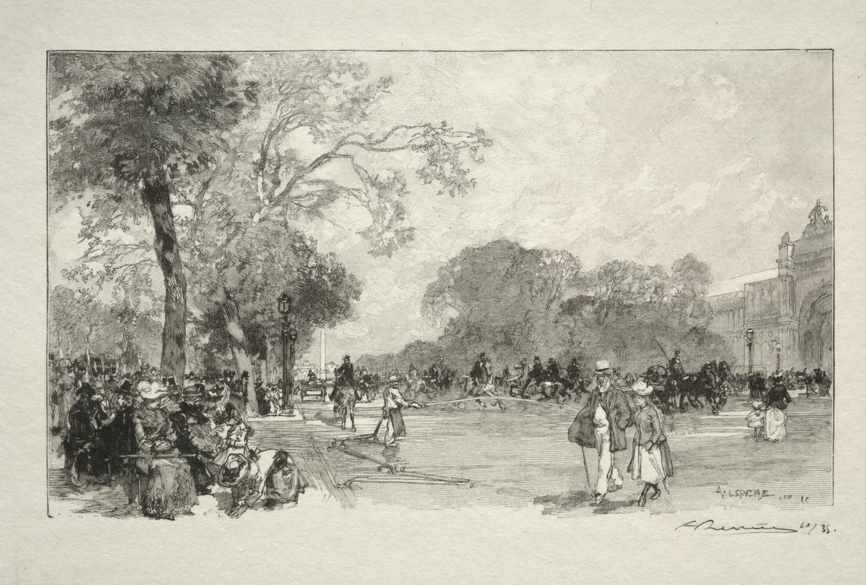 Avenue des Champs-Elysees af Auguste Louis Lepère