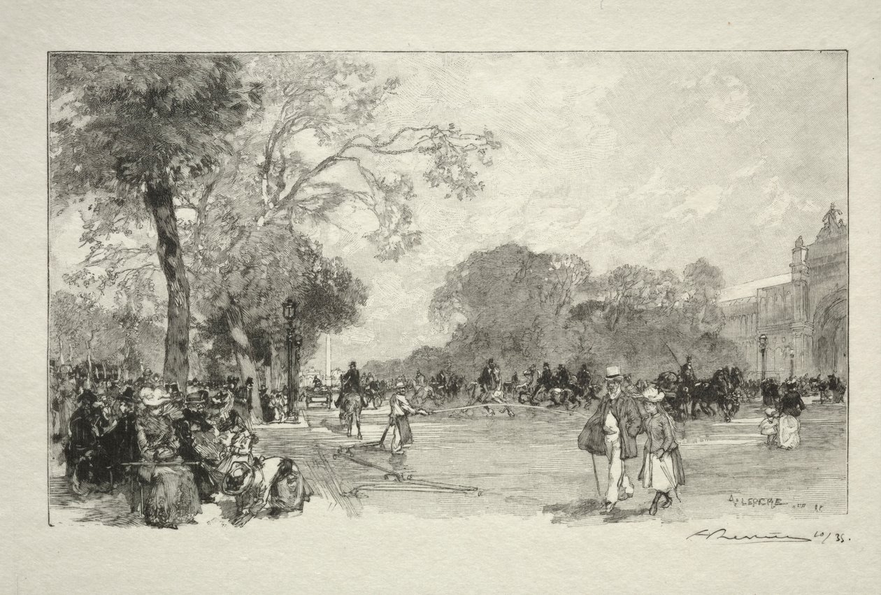 Avenue des Champs-Elysees. af Auguste Louis Lepère
