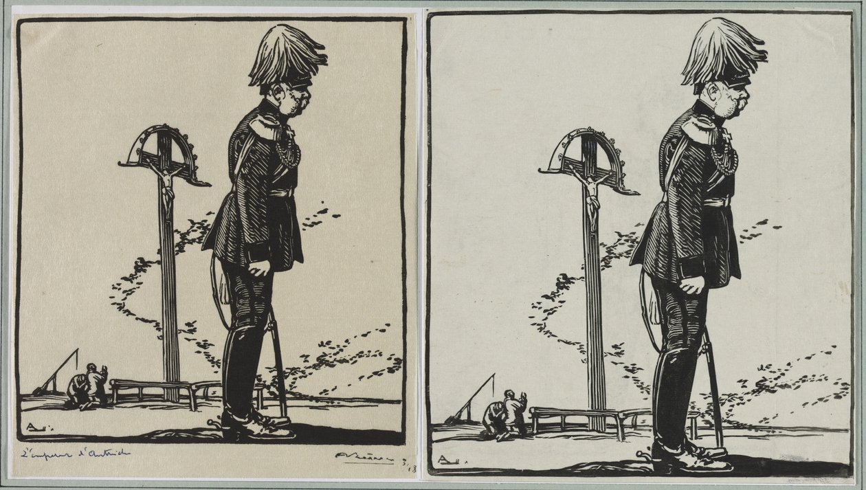 Kejser af Østrig, 1914. af Auguste Louis Lepère