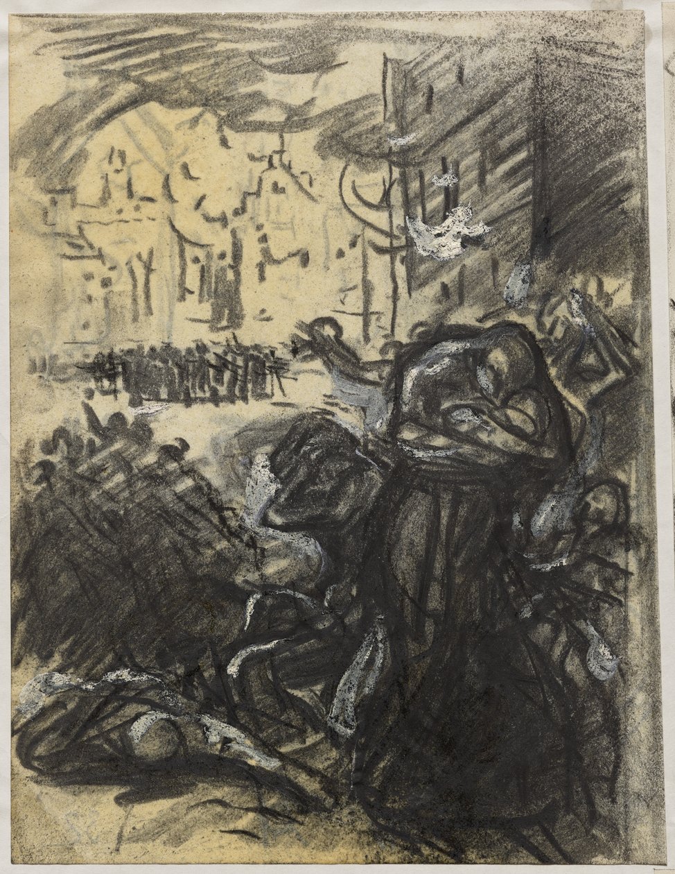 Ilden i Louvain af Auguste Louis Lepère