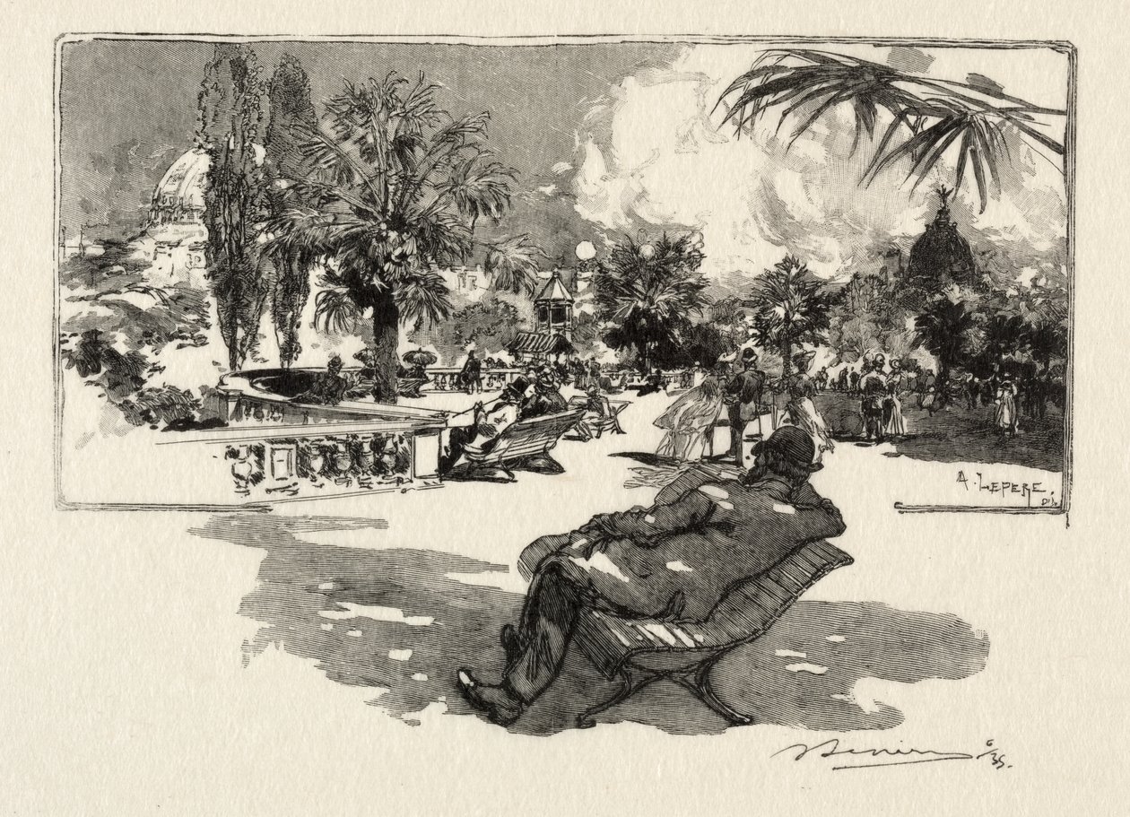 Den liberale kunsts terrasse af Auguste Louis Lepère