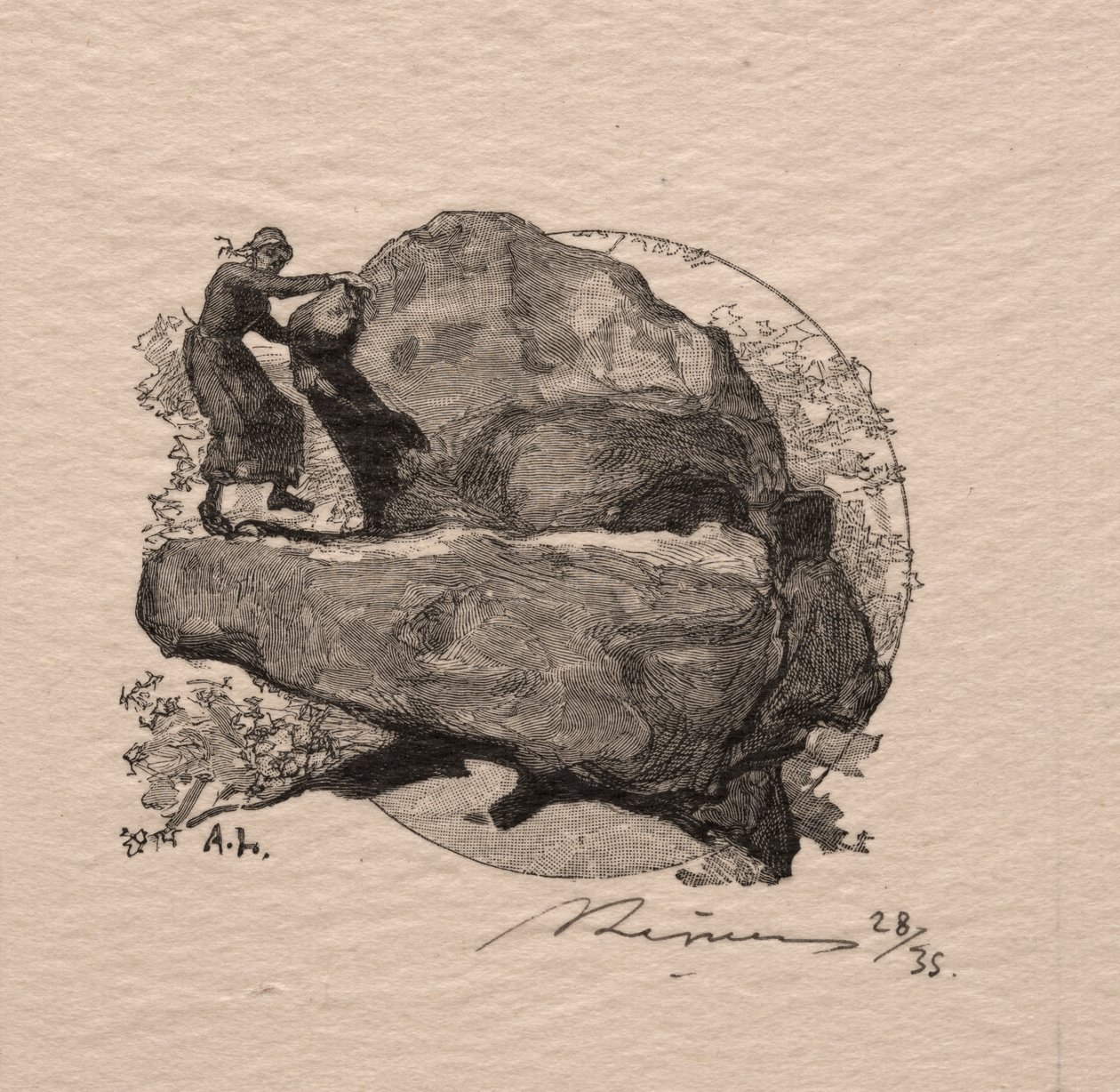 Den rystende sten af Auguste Louis Lepère