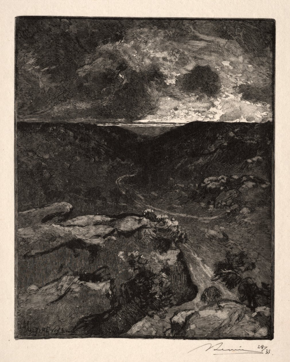 Franchard-dalen. af Auguste Louis Lepère