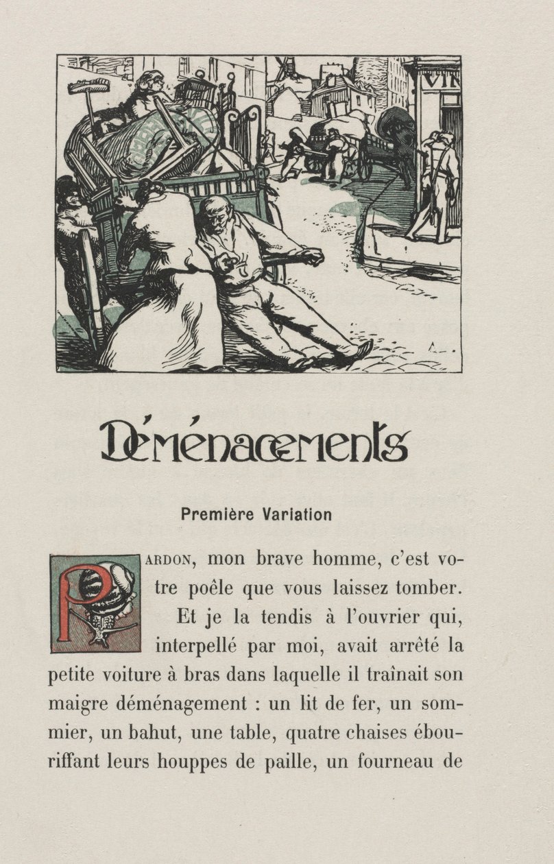 Landskaber og gadehjørner: At bevæge sig af Auguste Louis Lepère