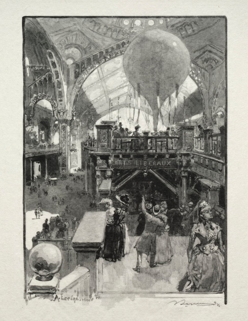 Palace of Liberal Arts, interiør. af Auguste Louis Lepère