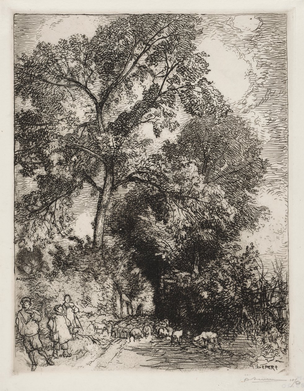 Flokkens tilbagevenden, Crèvecoeur af Auguste Louis Lepère