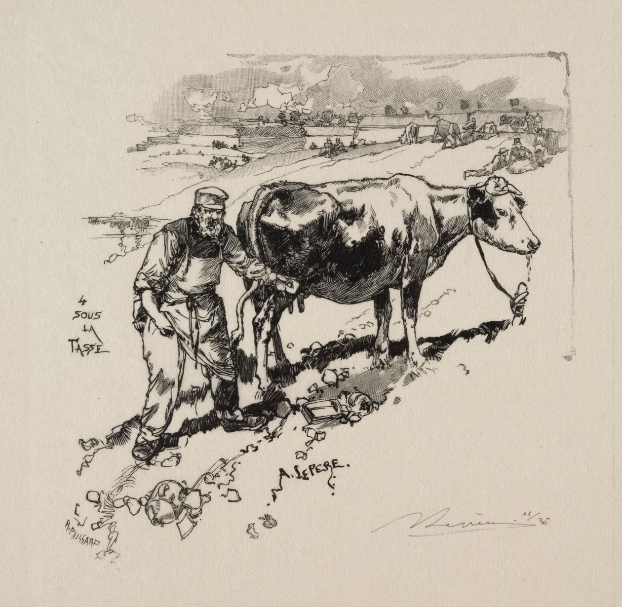 Mælkehandleren af Auguste Louis Lepère